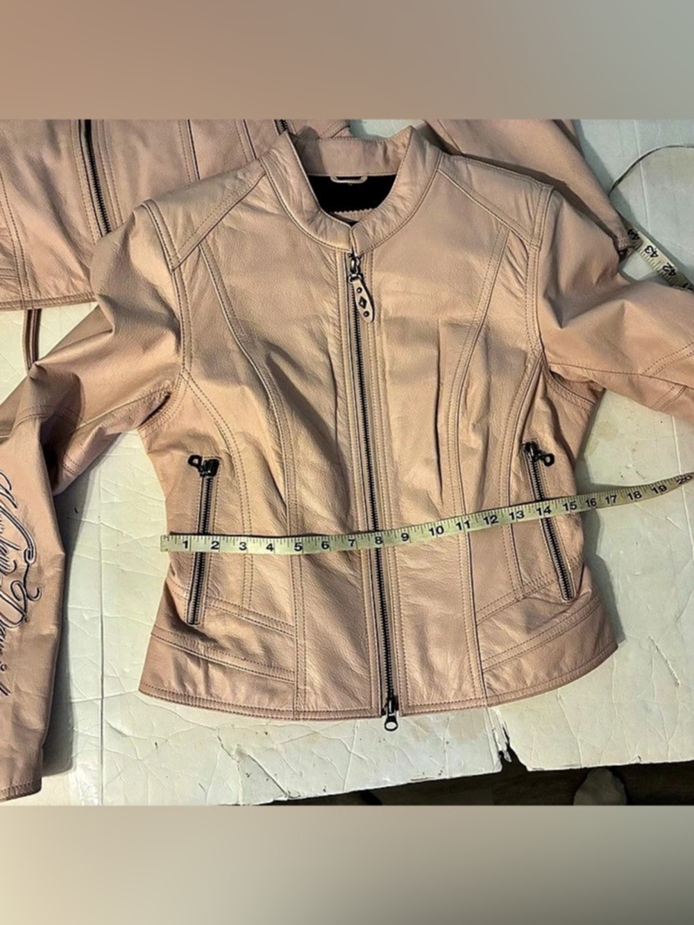Harley-Davidson Women'Small Charisma Pink Leather Jacket Small - Picture 12 of 14